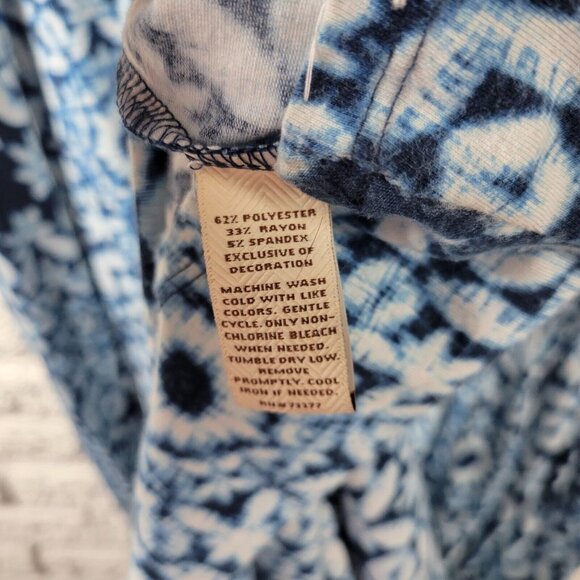 Sonoma Womens Dress Extra Large XL Tank Sheath Midi Blue Motif GEO51E - Picture 11 of 11